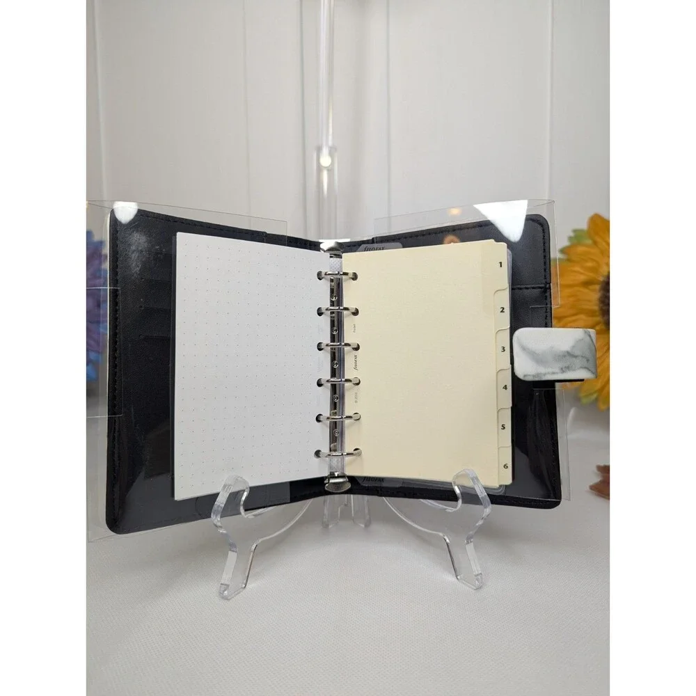 Filofax Pocket Patterns Organizer - Marble, White, Swirl, 2026 NWT